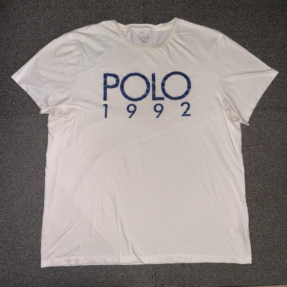 Polo Ralph Lauren Men's White 1992 Classic Short Sleeve T Shirt Size XL RL 67